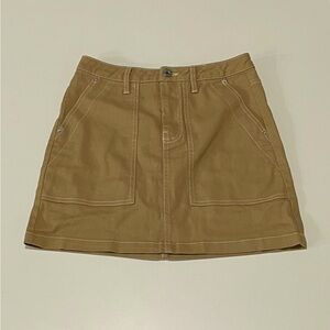 H&M tan mini jean skirt